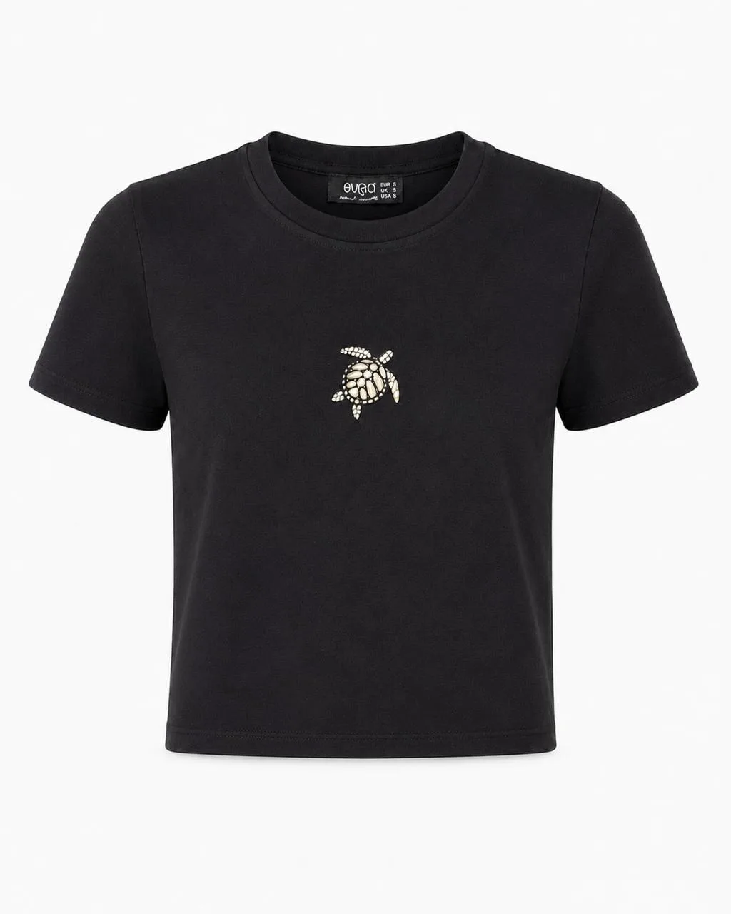 Embroidered Turtle Slim-Fit Top