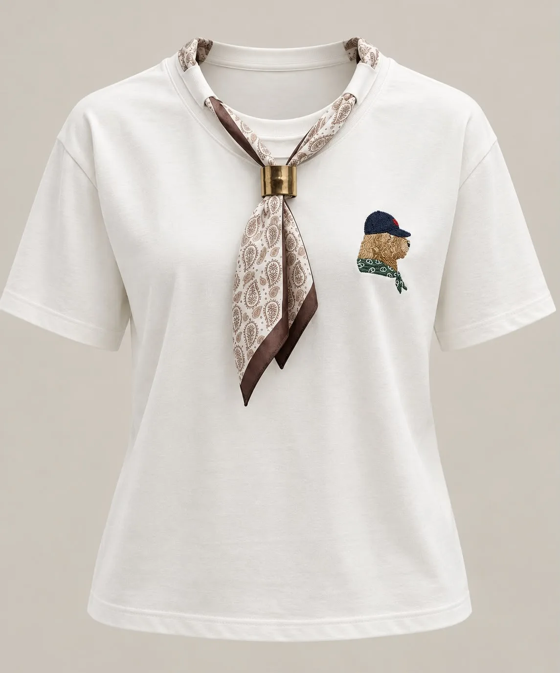 Character T-Shirt with Scarf
