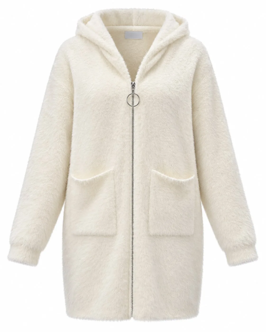 Soft-Touch Hooded Long Cardigan