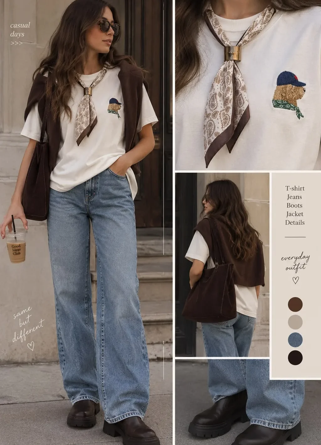 Character T-Shirt with Scarf
