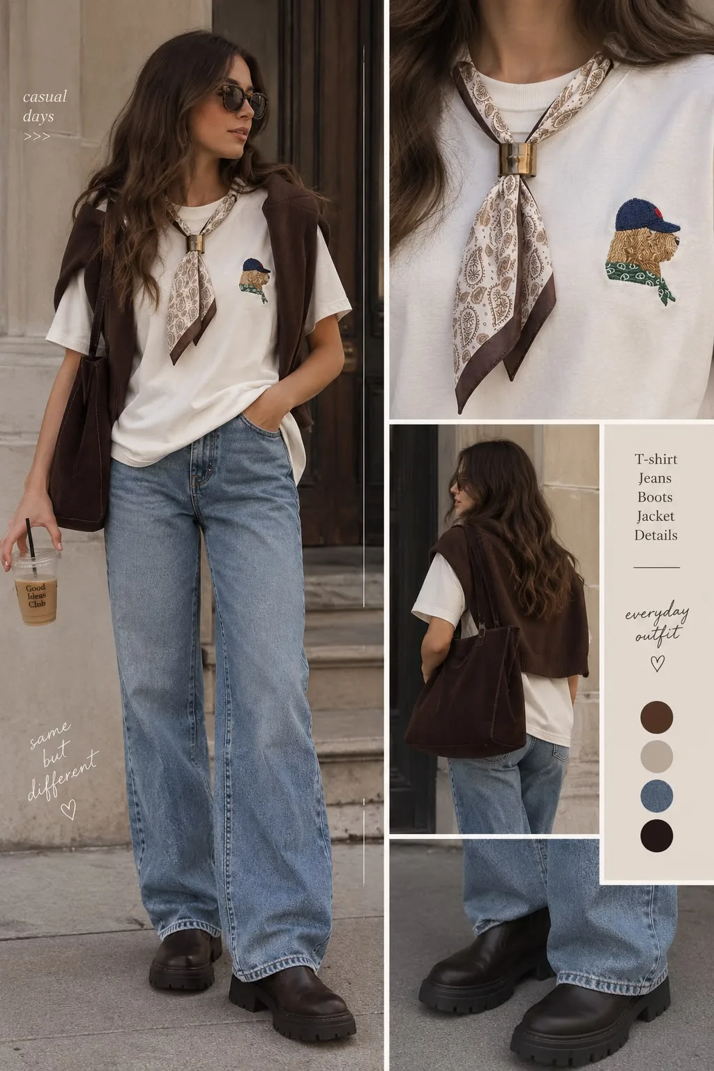 Character T-Shirt with Scarf