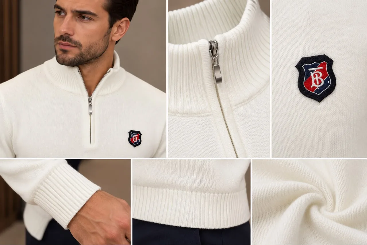 Half-Zip Wool Sweater