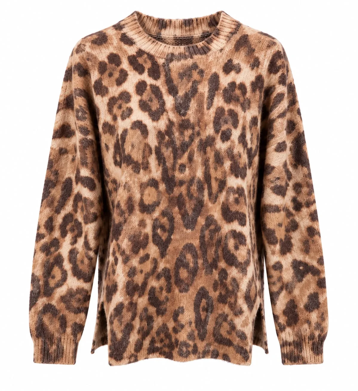 Mohair Blend Animal Print Sweater