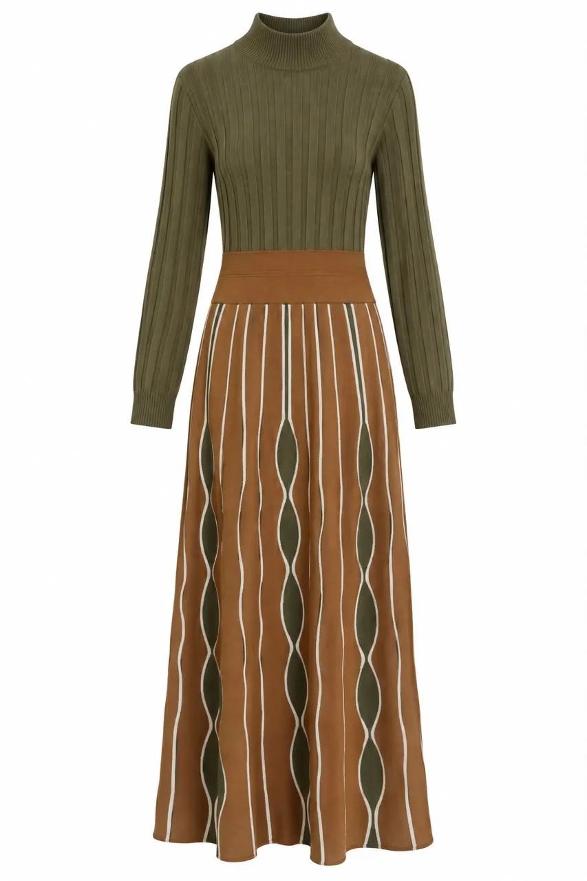 Ribbed Knit Maxi Dress
