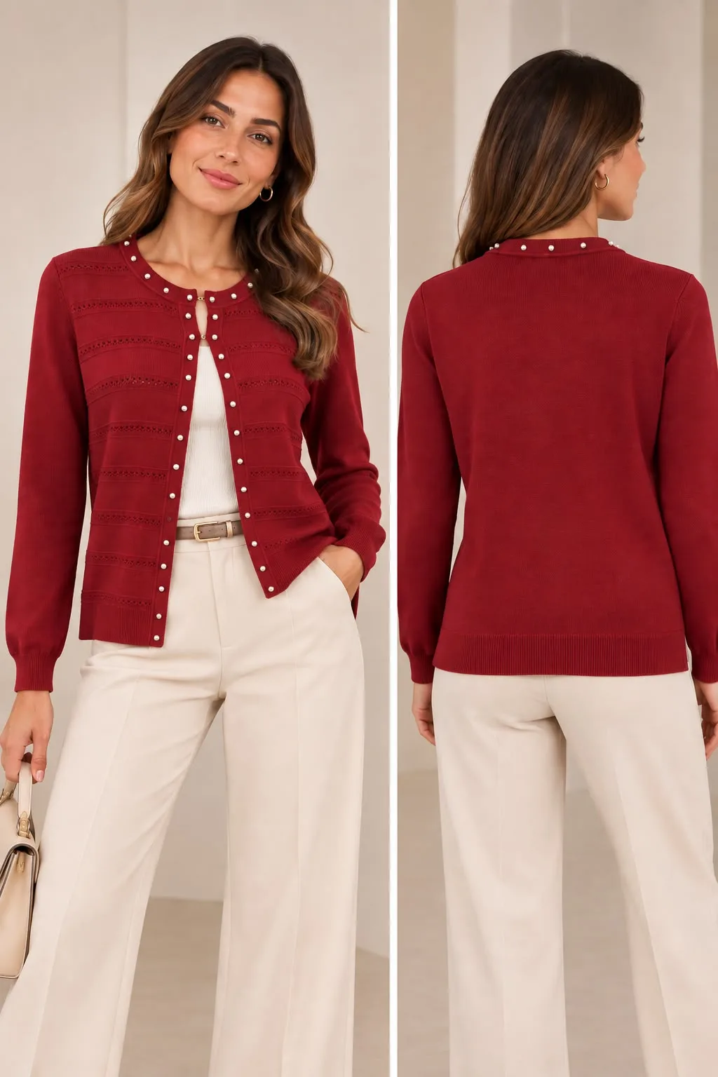 Soft Stud Detail Cardigan