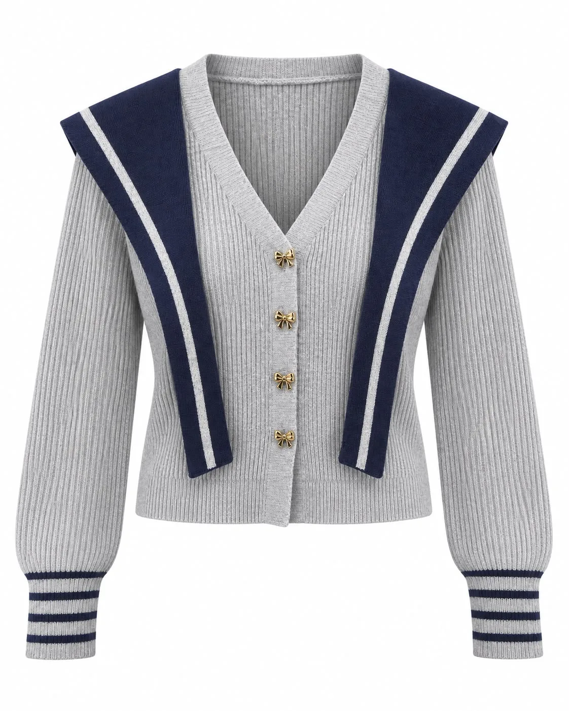 Removable Scarf Wool Sweater