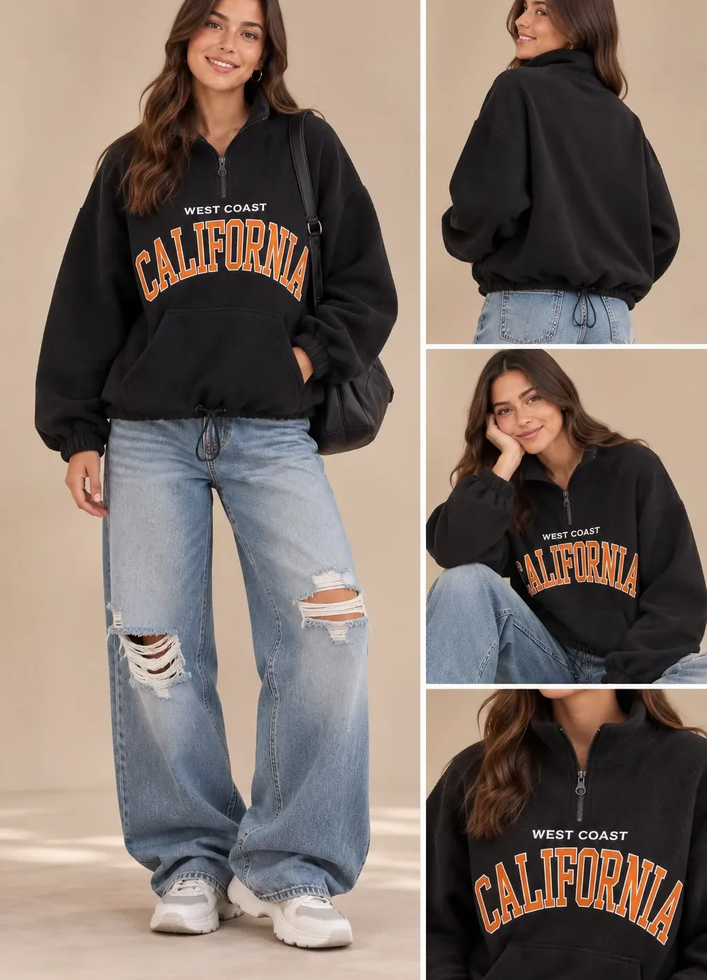 California Half-Zip Fleece Sweatshirt