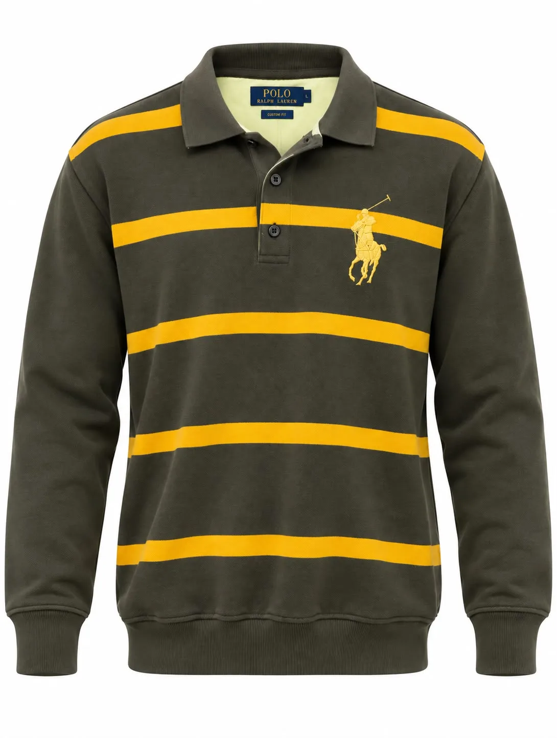 Striped Polo Sweatshirt
