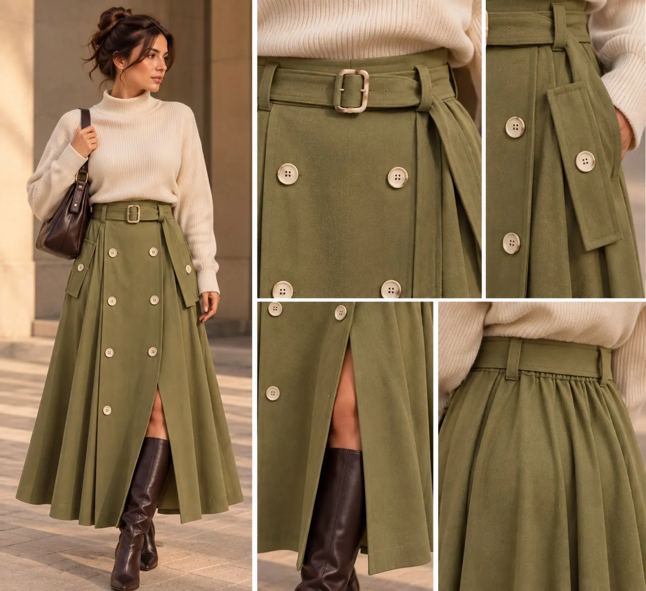 61d4da87-c714-4937-b133-6a034aa8bdd8-10.webp Belted Button Detail Midi Skirt