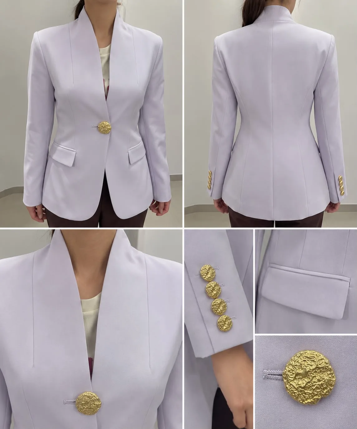 74a205df-4ae7-4cd5-9634-20330e1e4a48-8.webp Collarless Gold Button Tailored Blazer