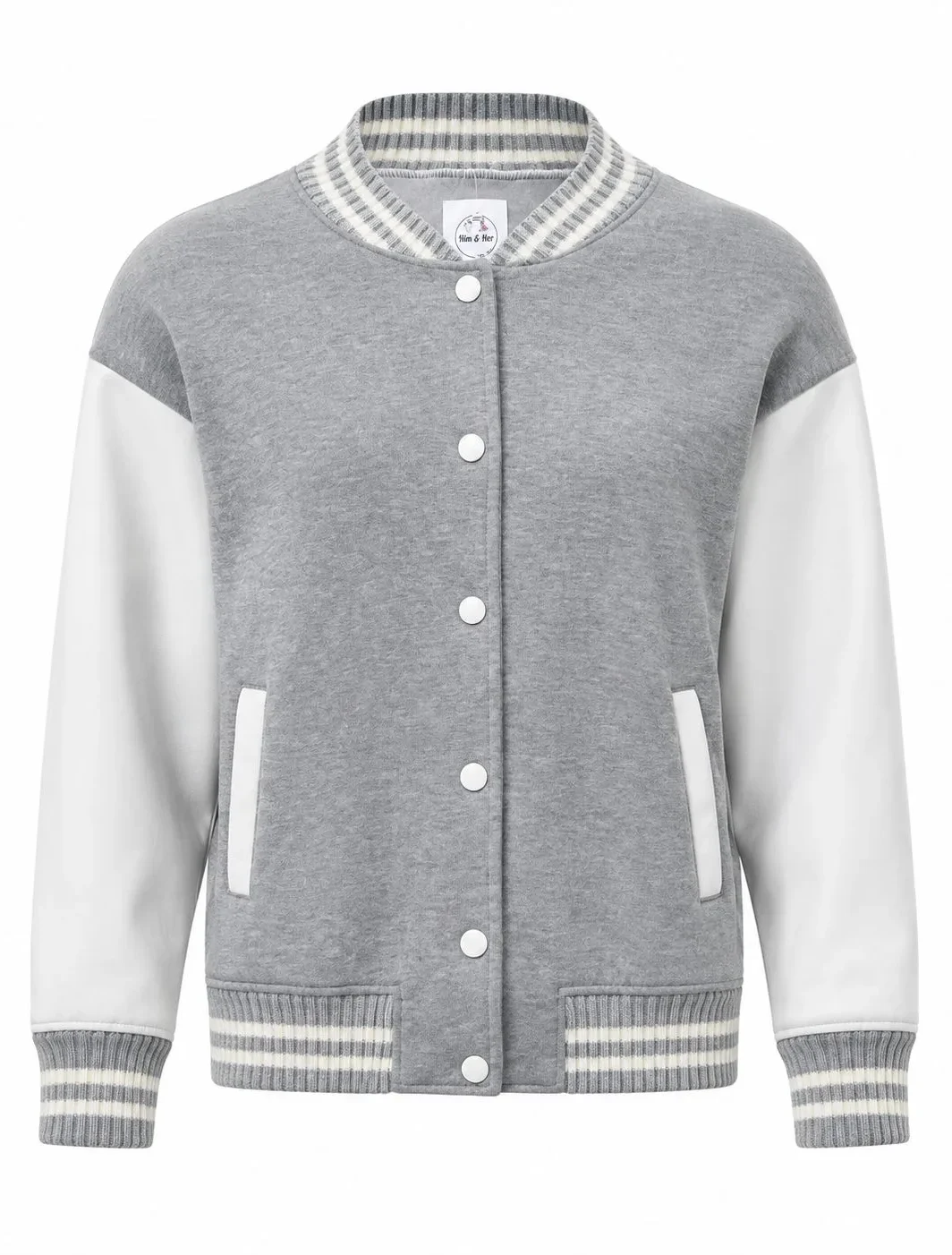 Snap Button Varsity Jacket