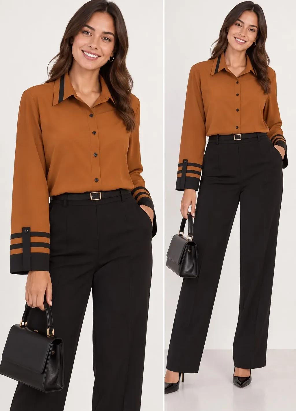 Contrast Trim Classic Shirt