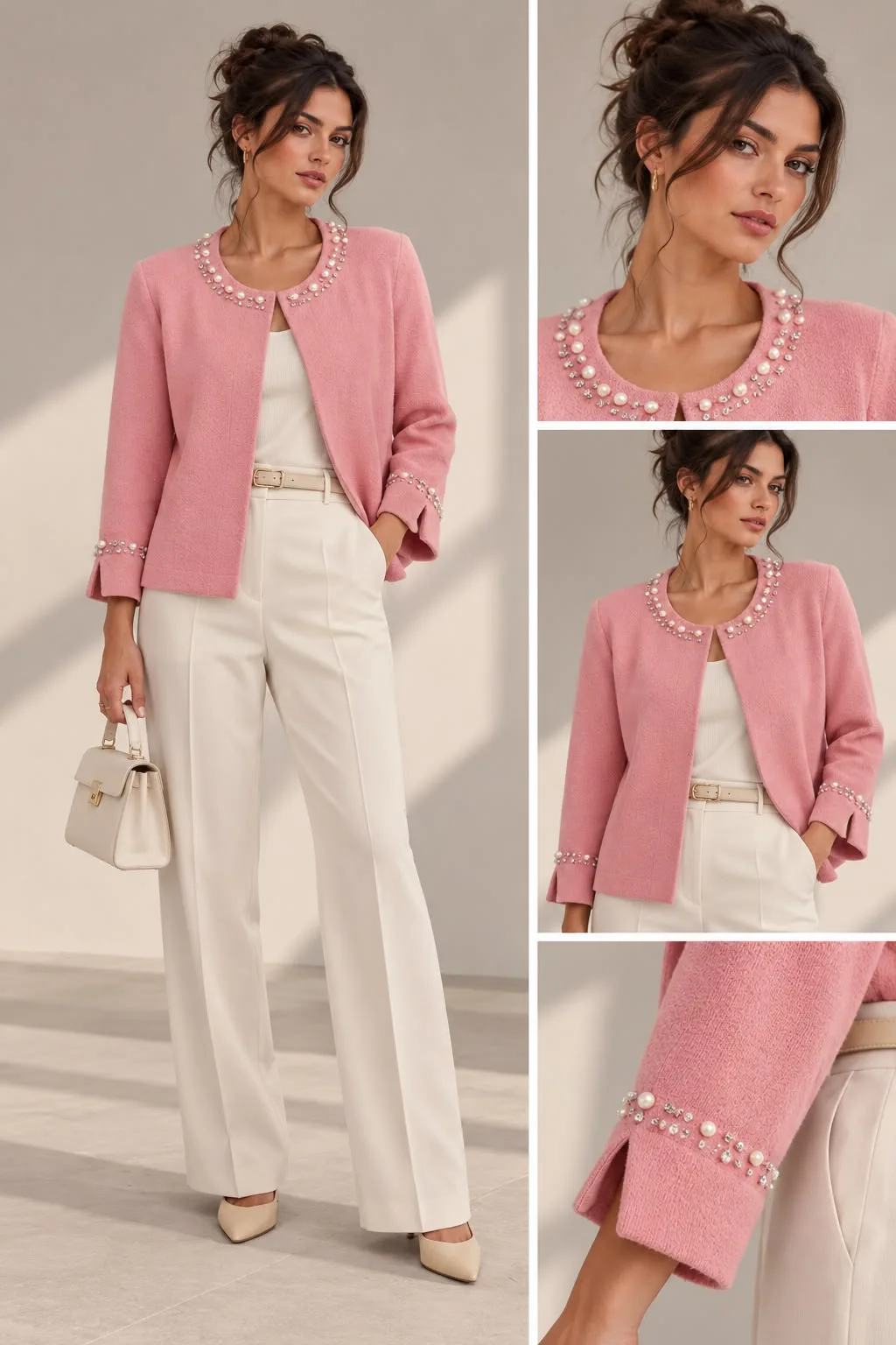 Italian Pearl & Rhinestone Cardigan