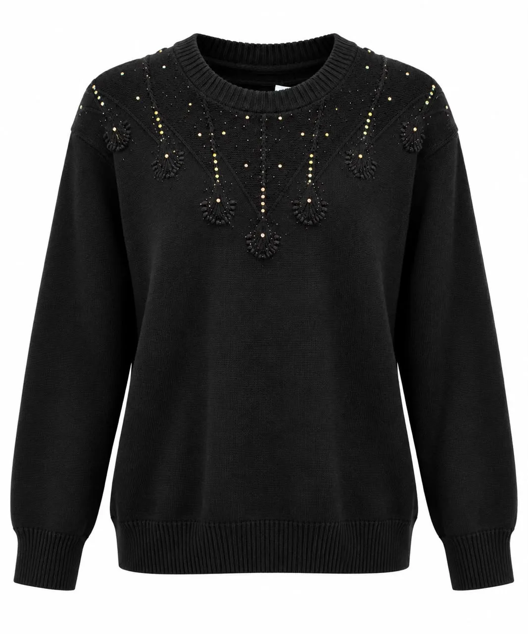 Crystal Embellished Soft Knit Sweater