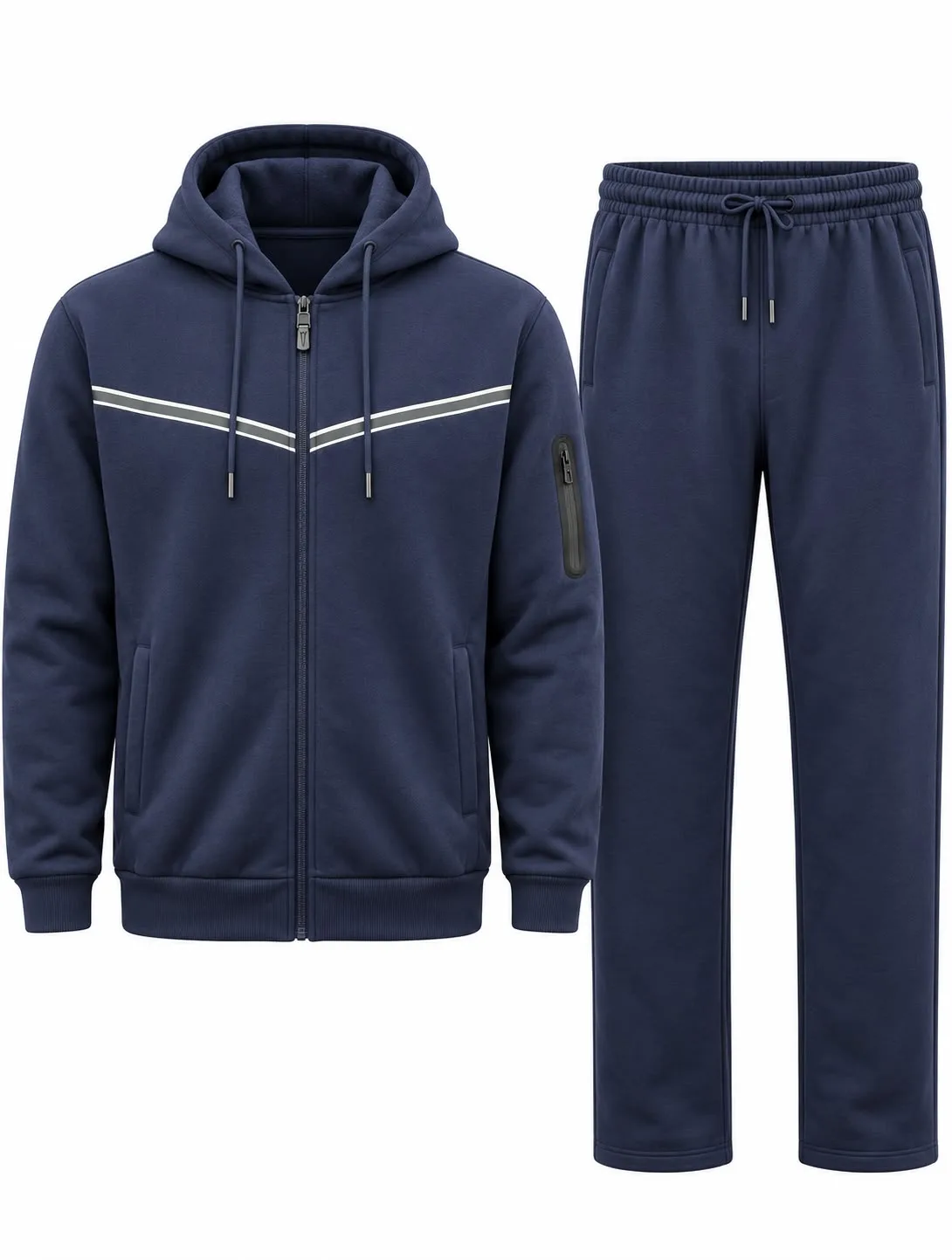 Sleeve Zipper Pocket Tracksuit