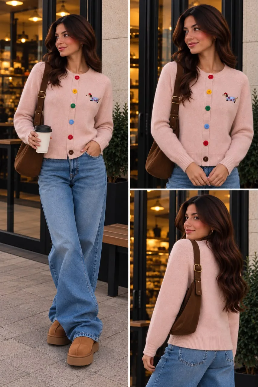 Color Pop Puppy Soft Knit Cardigan