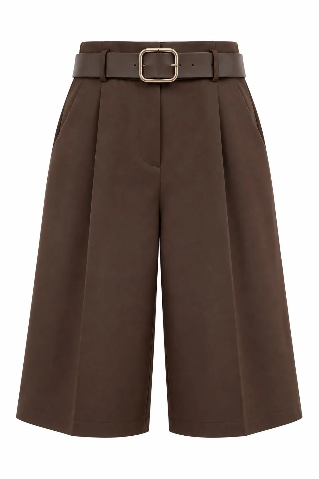 Belted Wide-Leg Pantacourt