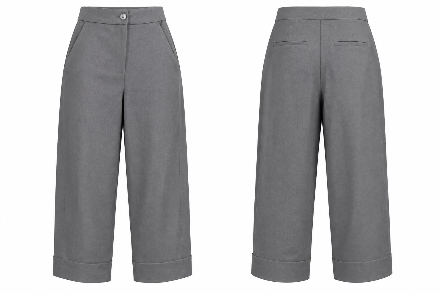 Turn-Up Ankle Tailored Pants