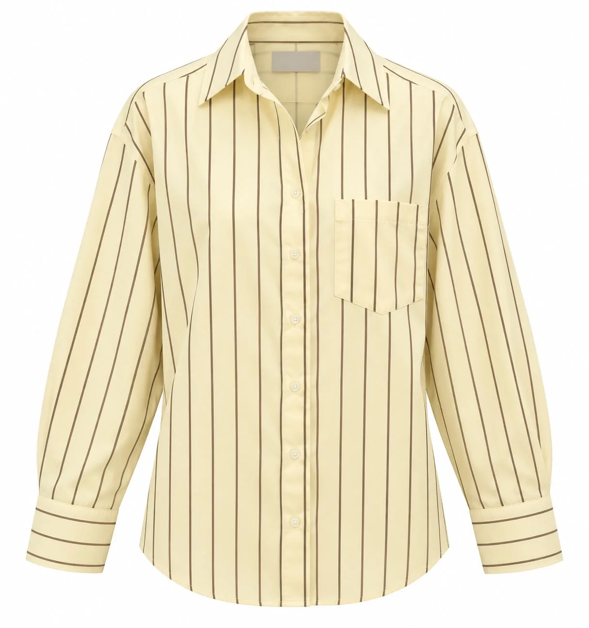 Striped Pocket Oversized Shirt
