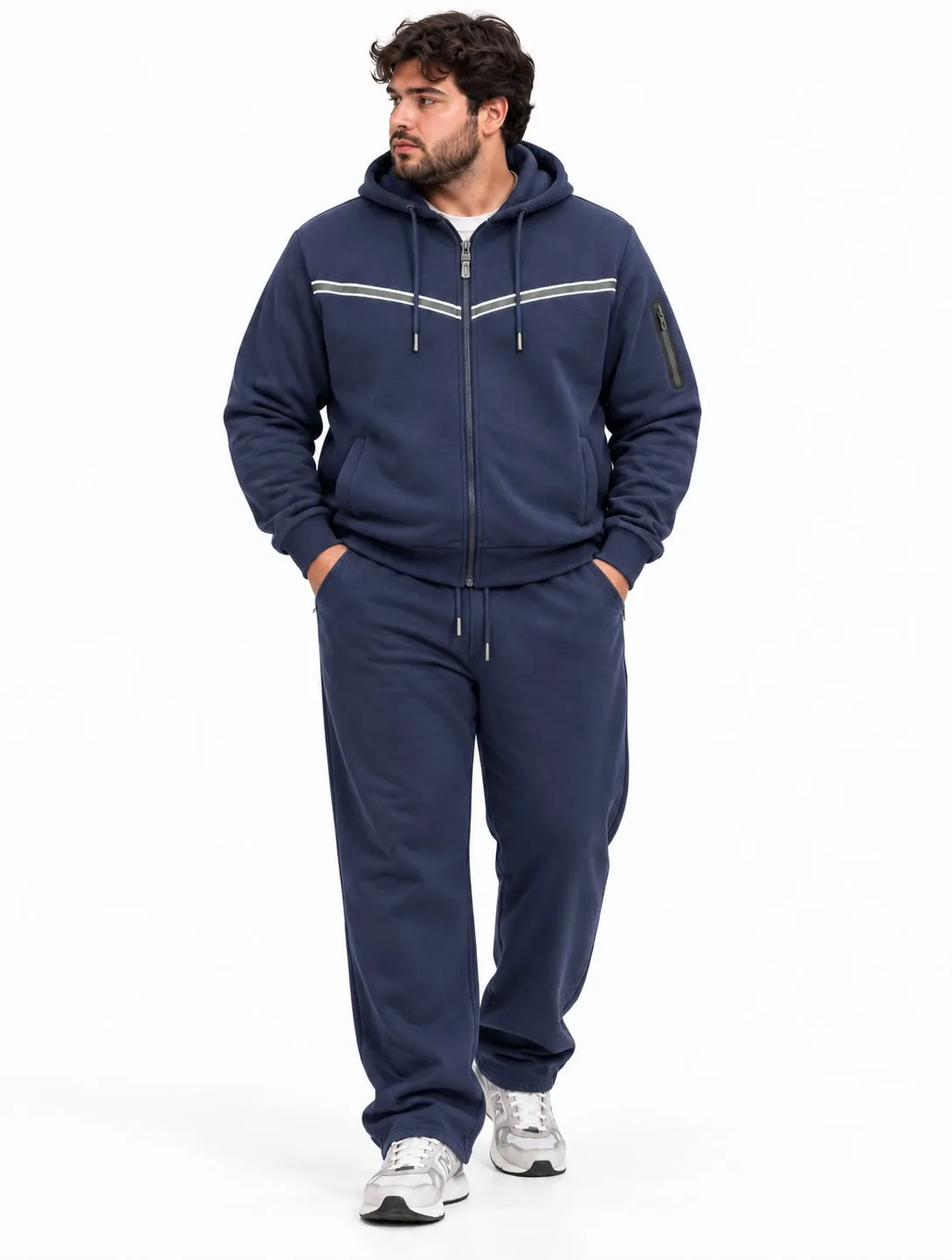 Sleeve Zipper Pocket Tracksuit