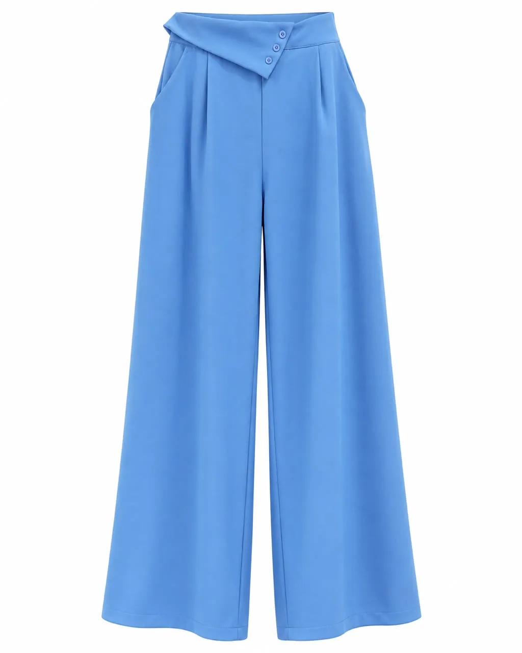 Overlap Waist Wide Leg Pants