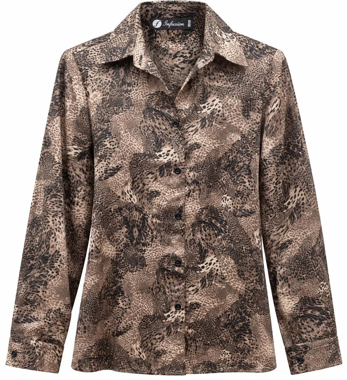 Animal Print Satin Shirt