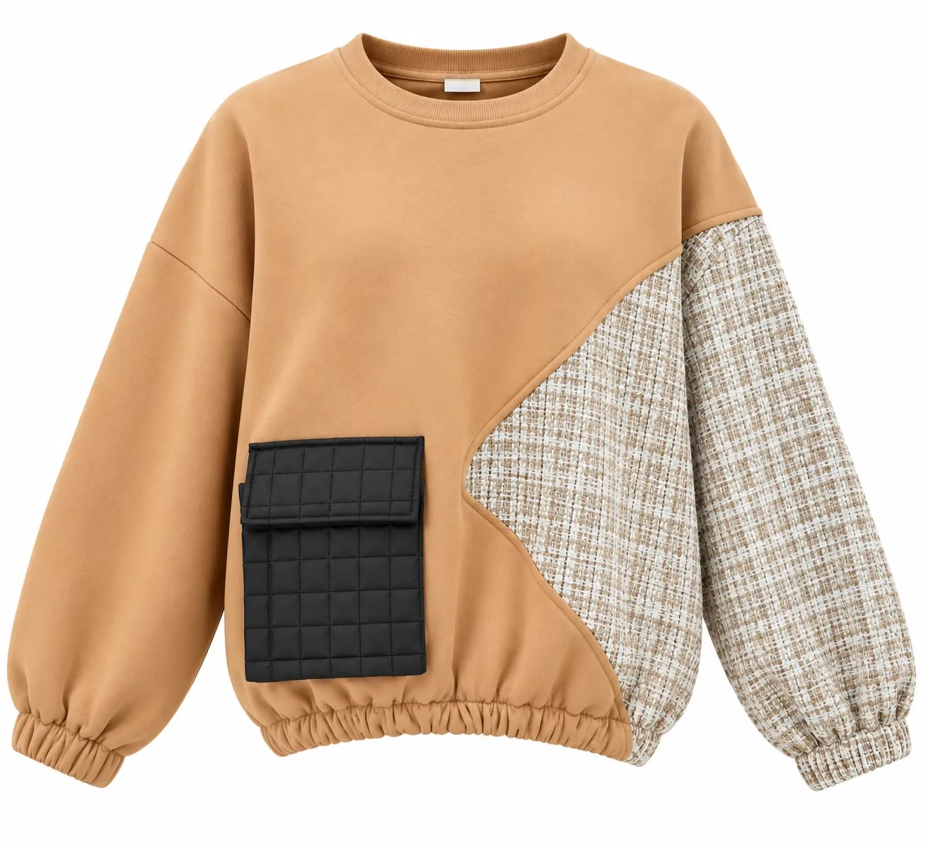 Tweed Mix Cargo Pocket Sweater