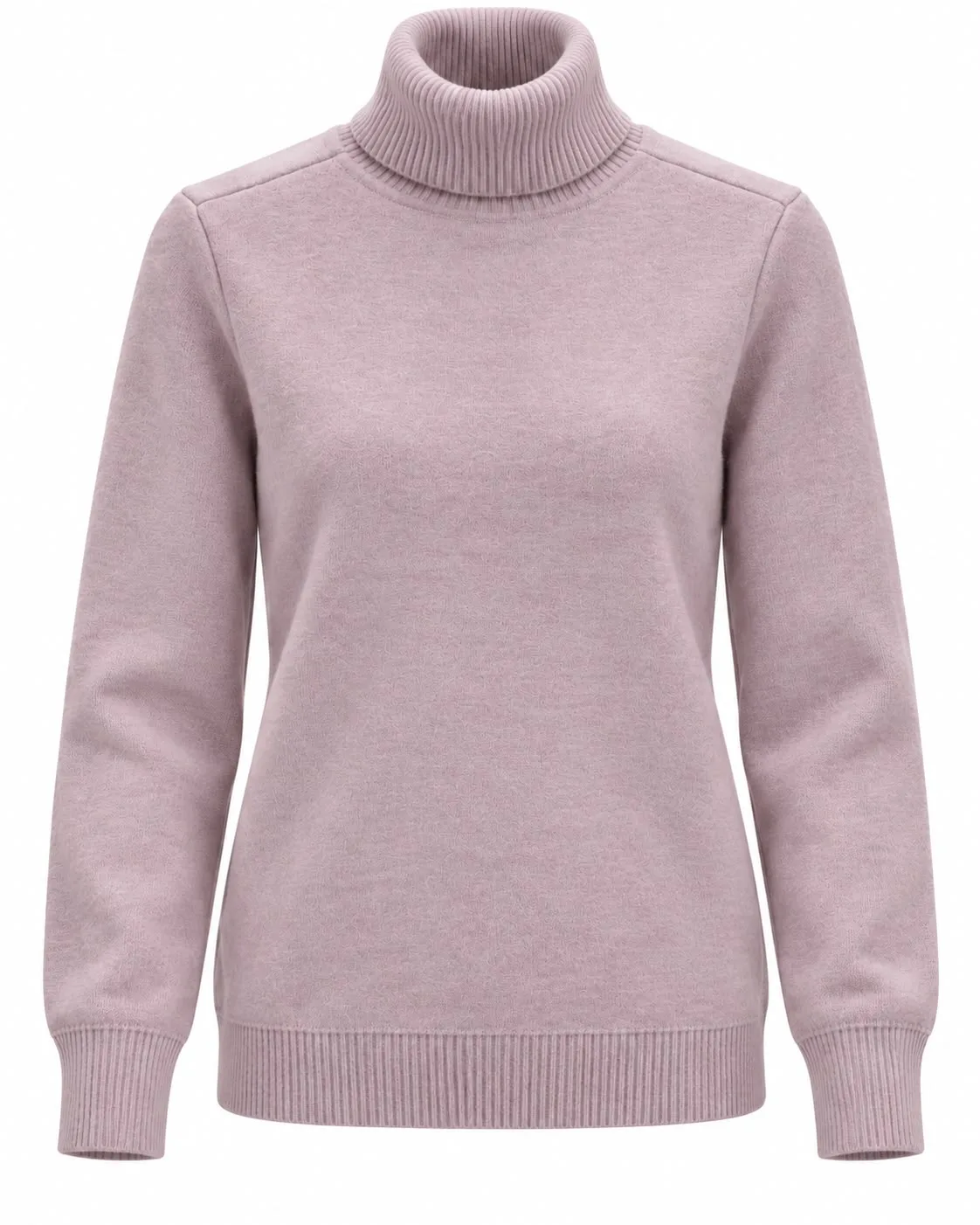 Cozy Fleece-Lined Turtleneck Wool Sweater