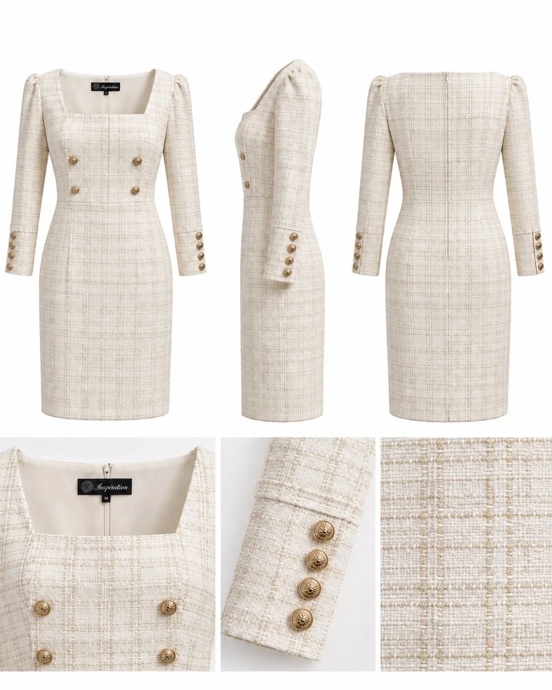 f9e1fb02-2f85-4676-bef3-6f89b7ccbef3-4.webp Metallic Tweed Knee-Length Dress